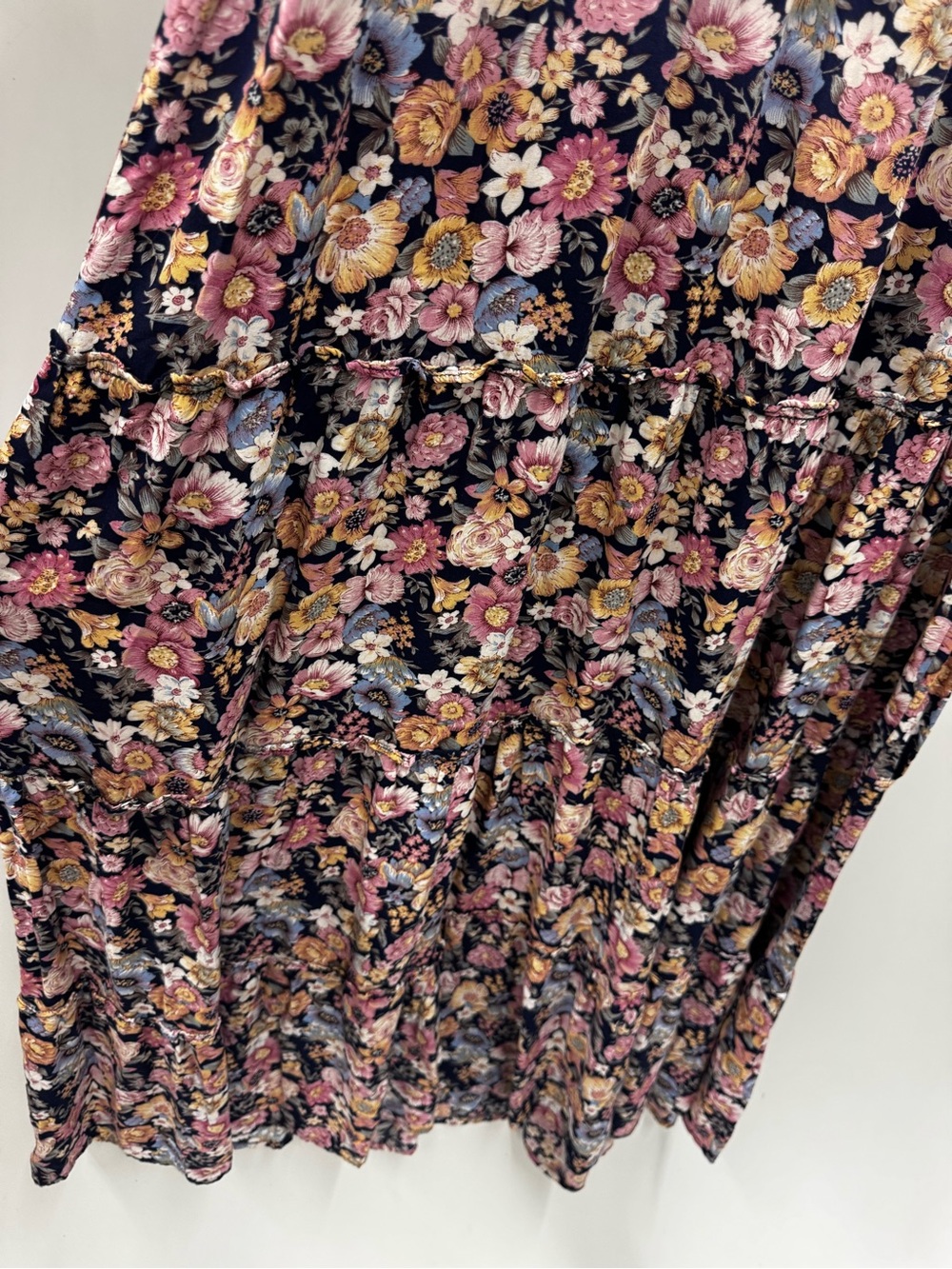 Natural Life Prairie Floral Maxi Dress Short Sleeve Size Small - Picture 5 of 9